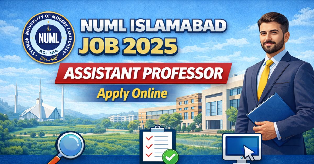 NUML Islamabad Job 2025 Assistant Professor At Apply Online
