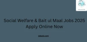 Social Welfare & Bait ul Maal Jobs 2025 Apply Online Now