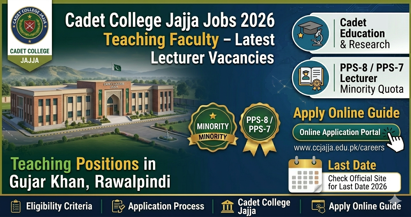 Cadet College Jajja Jobs 2026