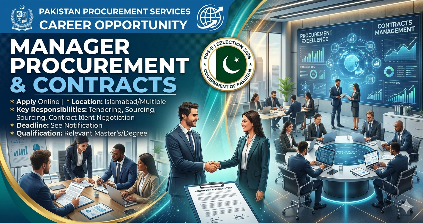 Manager Procurement & Contracts PPS-9 Jobs 2026