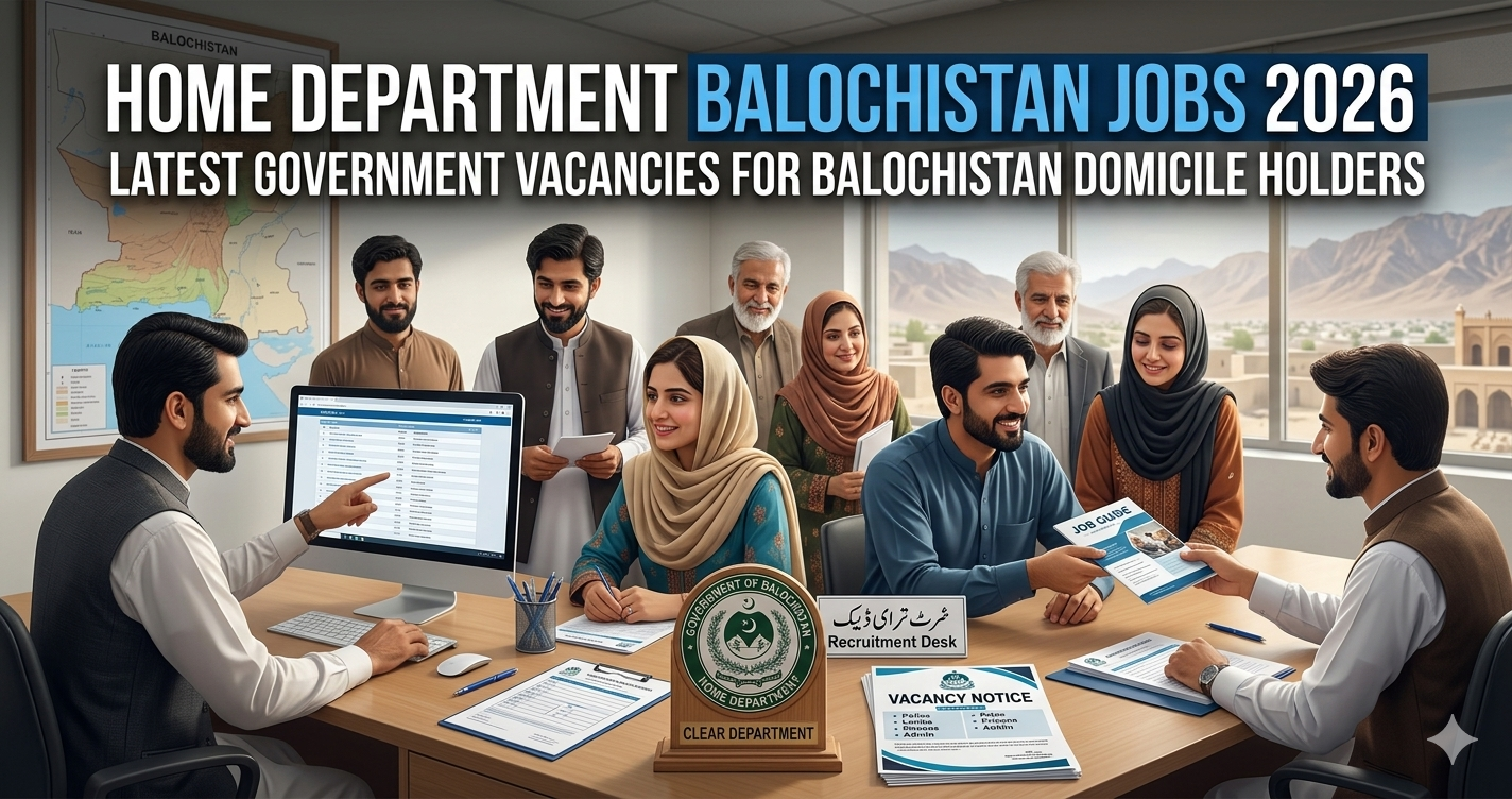 Home Department Balochistan Jobs 2026