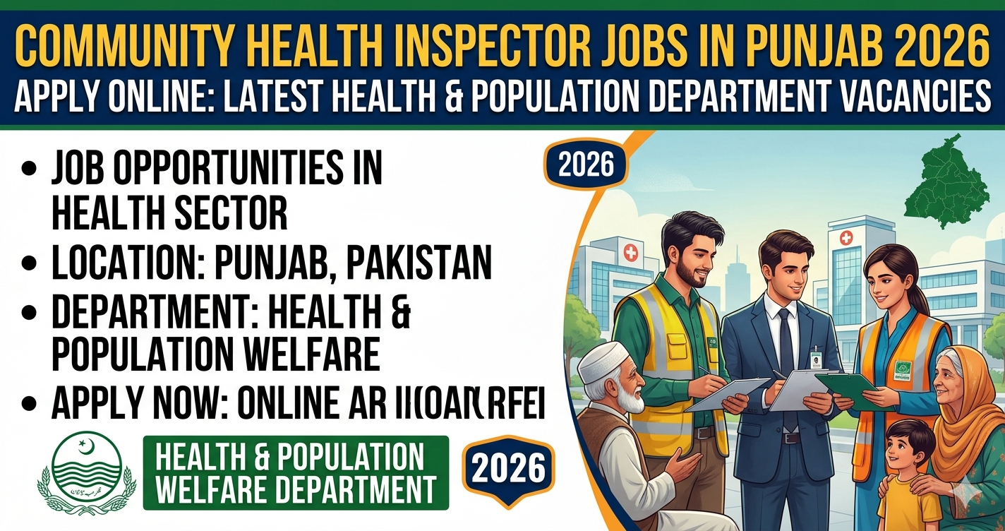 Community Health Inspector Jobs in Punjab 2026