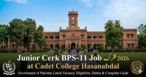 Junior Clerk BPS-11 Job 2026