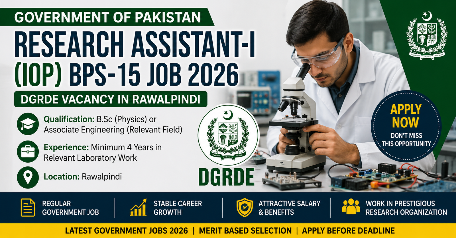 Research Assistant-I Job Pakistan 2026