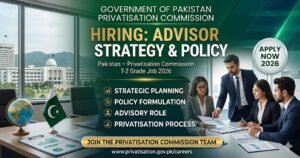 Advisor Strategy & Policy Job Pakistan
