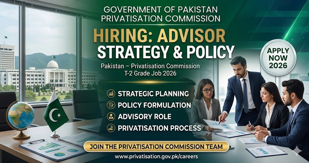 Advisor Strategy & Policy Job Pakistan
