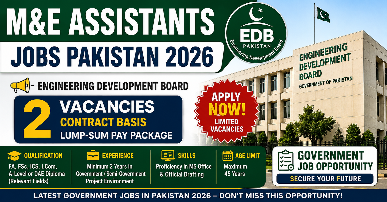 Engineering Development Board Pakistan Jobs