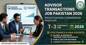 Advisor Transactions Job Pakistan